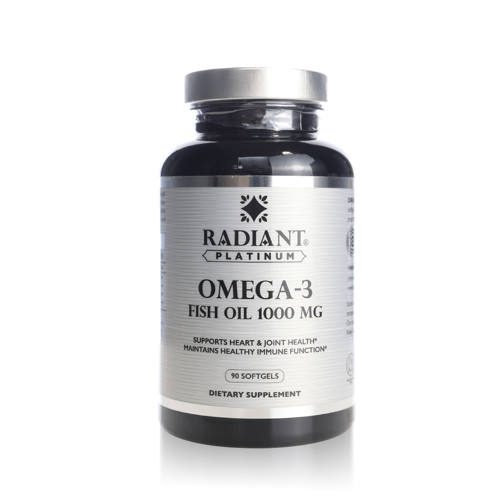 Radiant Platinum  Omega-3 Fish Oil 1000Mg 90 Softgels